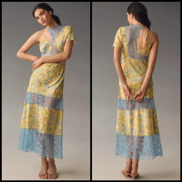 geisha designs asymmetrical maxi dress Delicate Florals Maxi  Geisha Designs by Paras and Shalini